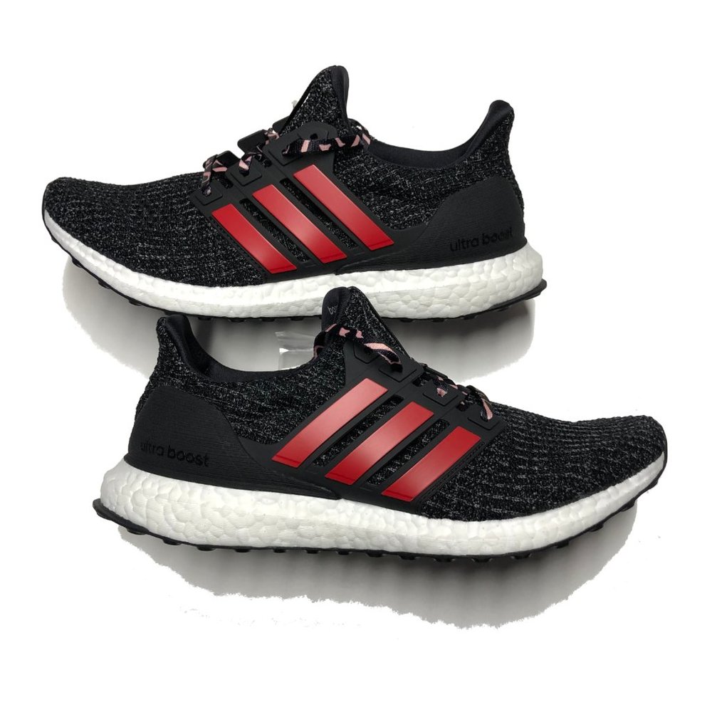 adidas Ultraboost Core Black / Scarlet Mens Shoes - Picture 2 of 6